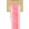 Pink satin ribbon 2m for gift wrapping and luxury accessories at The Wraperie.