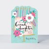 Special granddaughter with cake card