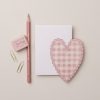 Pink Gingham Mini Heart Card