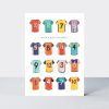 Football shirts card
