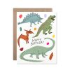 Happy Birthday Glow In The Dark Dinos Card