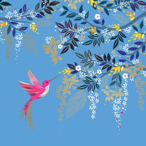 Hummingbird And Foliage Sara Miller Card