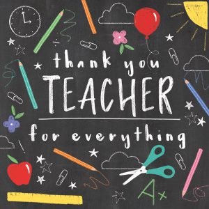 Teacher blackboard card