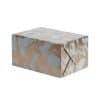 Vibrant marbled gift box with beige, light blue, and white swirls, perfect for luxury packaging or special occasions. Elegant, eye-catching, and ideal for elevating gift presentation.