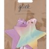 Colorful star-shaped luxury gift tags with pastel shades, perfect for gift wrapping and special occasions, from The Wraperie’s Glick luxury accessories collection.
