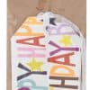 Colorful luxury gift tags with "Happy Birthday" text, presented on a gift card. Perfect for adding a vibrant touch to birthday presents and celebrations. High-quality, stylish accessories for special occasions.