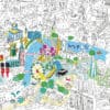 Colorful illustration of a lively London cityscape with famous landmarks, attractions, and activities representing The Wraperie, highlighting vibrant and playful elements.