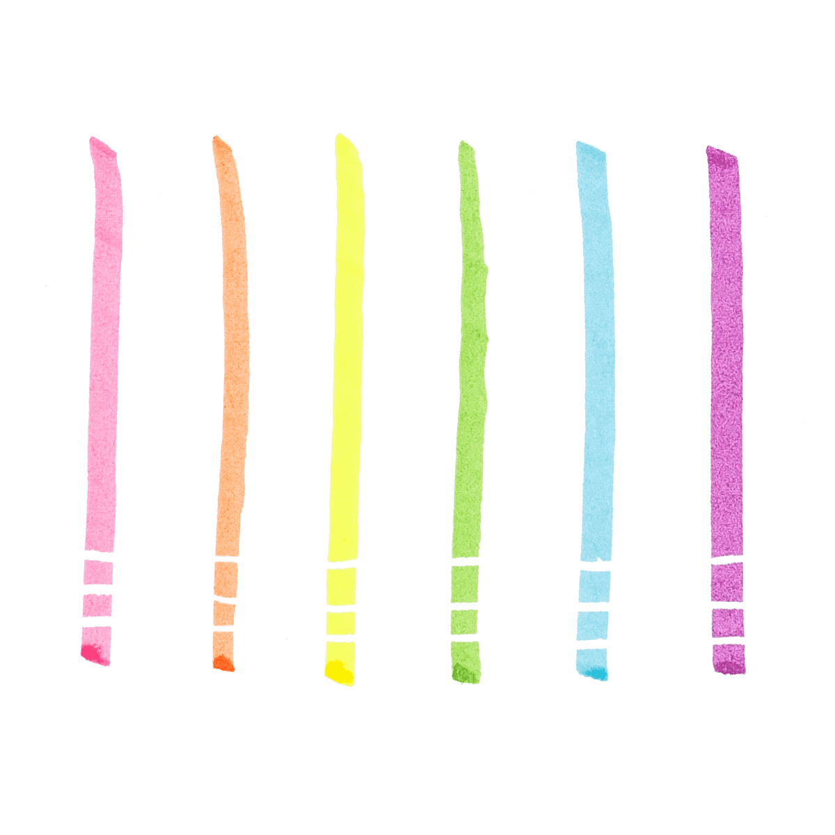 Colorful pastel-colored striped watercolor lines on white background, creative design for The Wraperie, vibrant and cheerful aesthetic, ideal for food branding and packaging.