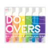 Brightly colored paper highlighters in a clear plastic case, designed for students and professionals, featuring six erasable highlighters in vibrant shades for effective note-taking.
