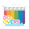 Bright multicolor highlighters set with six erasable markers in pink, orange, yellow, green, blue, and purple for students and professionals; ideal for highlighting and note-taking.
