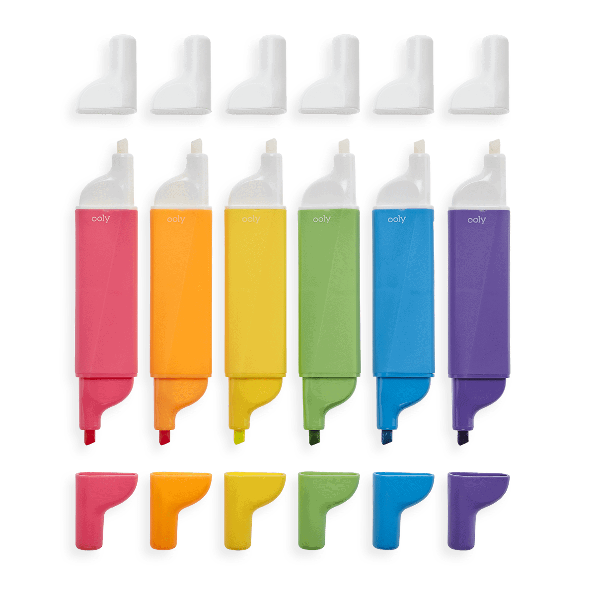Bright colorful food wrapping pens in pink, orange, yellow, green, blue, and purple with interchangeable tips for versatile use.