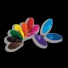 Colorful food coloring gels in a palette for baking or cake decorating.