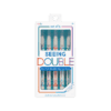 Bright blue and orange double tip felt markers in a stylish packaging, perfect for creative projects and artistic expressions.