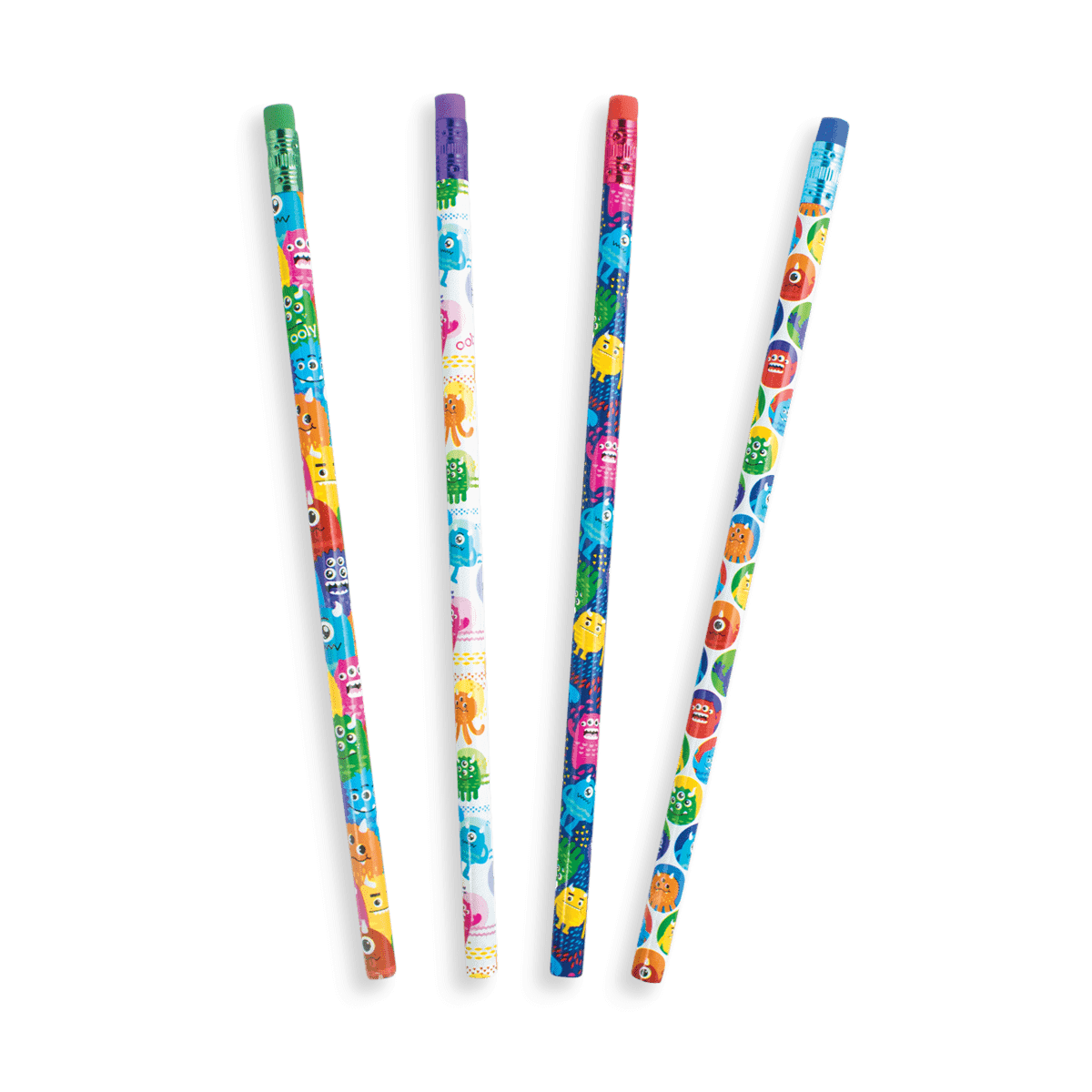 Colorful monster-themed patterned straws for drinks featuring fun, vibrant designs, perfect for parties or casual gatherings.