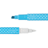 Markers with erasable ink pens for customizable writing and coloring, featuring a blue polka dot design, ideal for arts, crafts, and school projects. Perfect for kids and adults.
