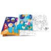 Vibrant children's coloring books featuring cosmic space scenes and adorable animals at The Wraperie, perfect for kids' creative play and artistic development.