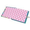 Bright pink cloud pattern on a foldable portable sandwich and snack wrapper, perfect for on-the-go food storage from The Wraperie.
