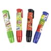 Colorful comic-themed wrap markers with vibrant pop art designs for kids and students.