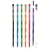 Colorful gel pens with rainbow ink, perfect for arts and crafts or note-taking.
