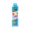 Bright colorful erasable gel crayons with 12 vibrant colors, perfect for creative projects and coloring, marketed under the Presto Chango brand.