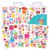 Bright colorful mermaid themed sticker set for kids featuring ocean animals, inspirational quotes, and fun designs from The Wraperie. Perfect for creative activities and decorating.