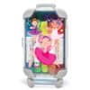 Vibrant plastic bubble wand set featuring colorful princess characters from The Wraperie design, perfect for kids' imaginative play and creative fun at parties or everyday activities.