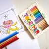 Vibrant Crayola washable markers set with double-ended fine tip markers for kids, perfect for coloring and art projects at The Wraperie creative studio.