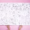 Coloring poster featuring cute cartoon animals and whimsical designs for kids' activity and entertainment.