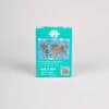 Colorful world map puzzle box, miniature jigsaw puzzle for collection, eco-friendly toy, educational travel game, perfect for kids and adults, with QR code and social media info.