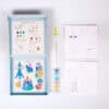 Colorful DIY sticker craft kit with adorable castle, character designs, and painting supplies for kids and children’s arts and crafts activities.