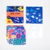 Colorful space-themed educational activity set featuring solar system stickers, posters, and learning guides from The Wraperie. Engages children in fun space exploration and astronomy lessons.