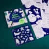 Coloring poster and stickers with glowing elements, space-themed design, and dark glow-in-the-dark stickers from The Wraperie's space station collection for kids.