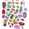 A colorful collection of cartoon stickers featuring humorous and playful illustrations including animals, characters, objects, and fun activities, perfect for decorating laptops, notebooks, and water bottles.