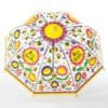 Colorful bee and flower-themed umbrella with cheerful 