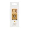 Golden glitter number 6 birthday candle in white packaging for celebration and party decor.