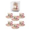 Colorful tea cup and saucer set featuring whimsical Alice in Wonderland design, perfect for tea parties or gifts from The Wraperie.