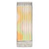 Colorful rainbow birthday candles in a white box, perfect for celebration and cake topping. Bright, decorative candles for birthdays and special occasions from The Wraperie.