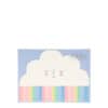 Sticky notes in cloud and rainbow design, ideal for fun note-taking and reminders. Perfect for children’s rooms, dorms, or playful offices, adding a cheerful touch to any space.