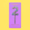 Colorful confetti cake topper shaped like the number 2, ideal for birthday celebrations and event decorations. Perfect for adding sparkle and fun to your party decor.