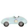 Colorful children's race car wooden toy for kids playroom décor, perfect for imaginative play and nursery decoration. Handcrafted and painted with vibrant, non-toxic colors for safe, fun entertainment.