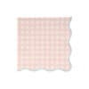 Pink gingham pattern food wrapper with scalloped edges, ideal for sandwiches and snacks at The Wraperie. Perfect for stylish, reusable food wraps and sustainable packaging solutions.