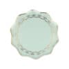 Elegant vintage-inspired ceramic serving platter with gold accents, perfect for entertaining and special occasions.