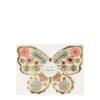 Delicate paper napkins featuring a colorful butterfly design with floral accents, perfect for elegant table settings and special occasions.