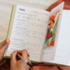 Bright, colorful journal open to a reflective entry, showcasing the importance of personal growth and self-care. Perfect for mental wellness and journaling inspiration, emphasizing positive mindset practices.