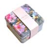 Colorful bird and floral-themed tea tin featuring a beautiful wrap design for gift packaging or storage.