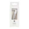 Shimmering silver number 7 candle in white packaging, perfect for birthday celebrations and milestone events, adding a stylish touch to any cake or decor.