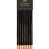 Elegant set of 7 black pencils with butterfly-themed packaging, ideal for gift-giving and writing, featuring inspirational quotes in gold lettering for daily motivation.