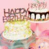 Bright birthday celebration with colorful sprinkles, birthday cakes, cupcakes, and 