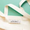 Soft white cotton tote bag with 