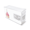 Bright clear acrylic gift box with 